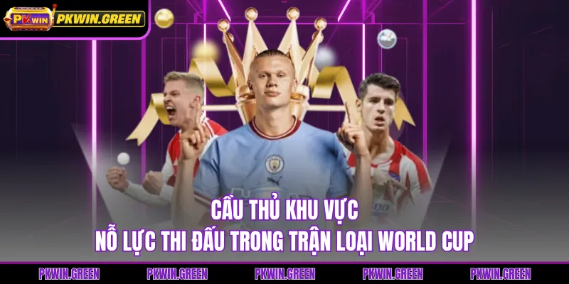 Cầu thủ khu vực nỗ lực thi đấu trong trận loại World Cup